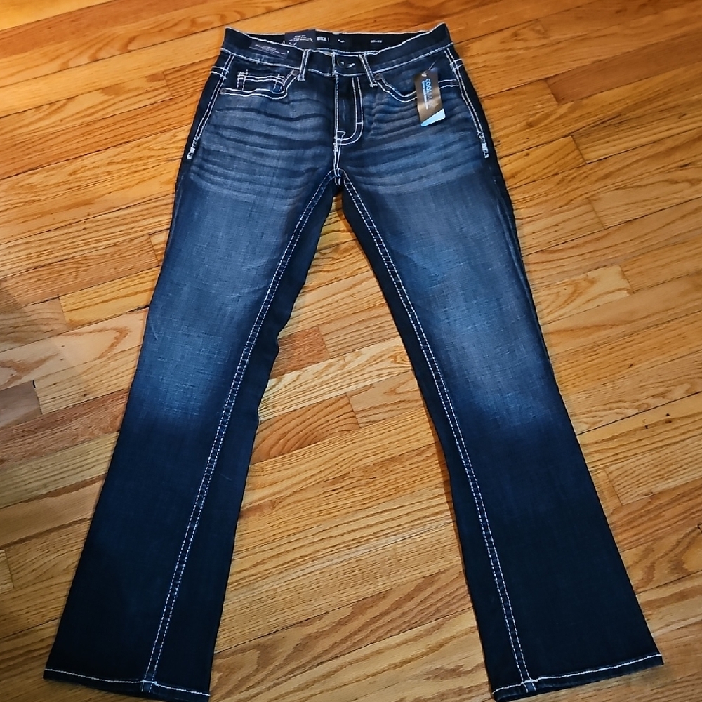 BKE Dark Blue Boot Cut Men's Jeans